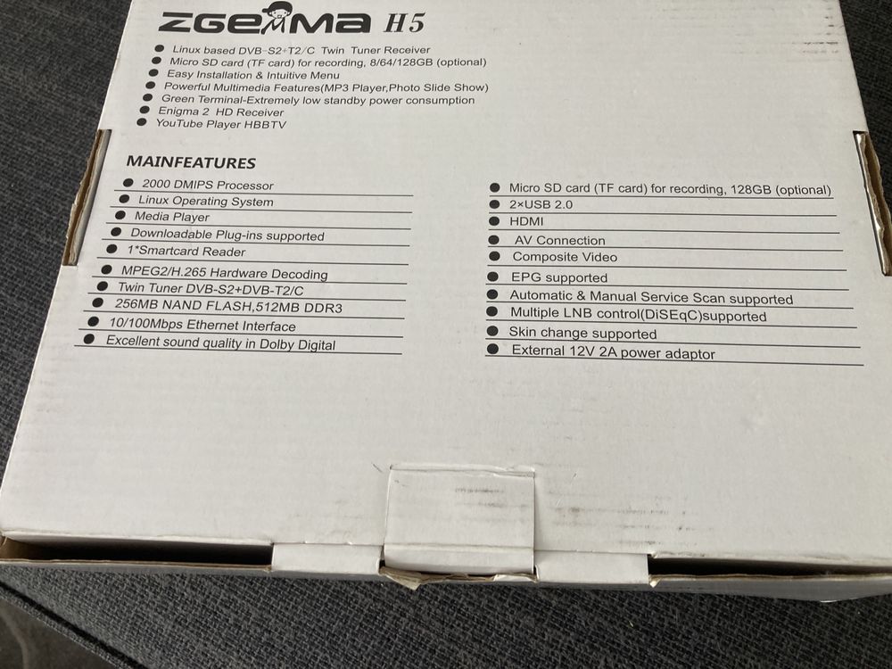 Tuner Zgemma H5 Enigma 2 CCCam Open atv