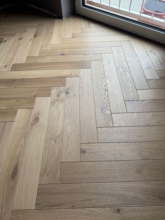 Podłoga Jodełka K. Dąb Rustic 14x90x600mm, 4faza, OlejUV BRESLAU x2