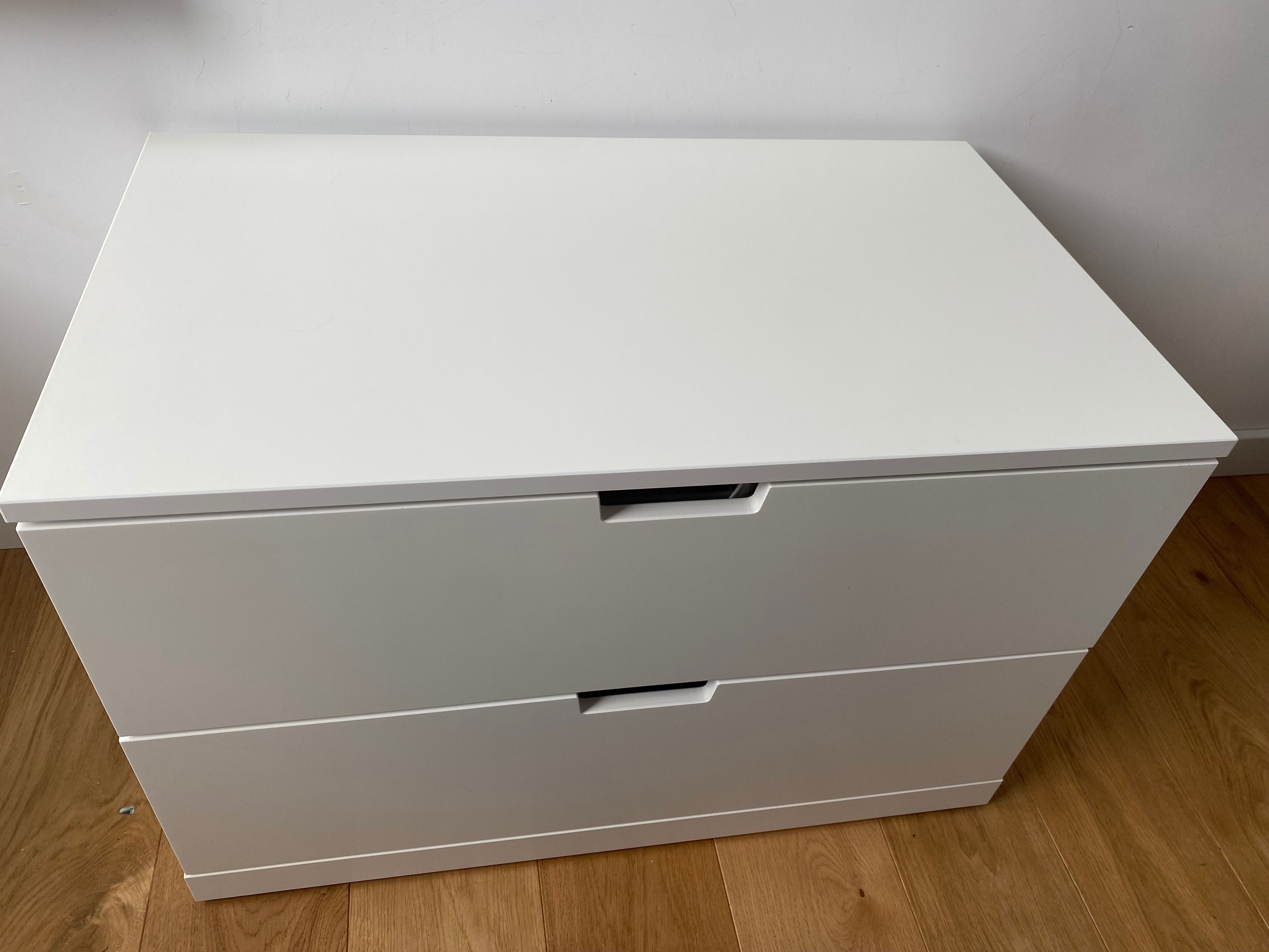 Biała komoda Ikea nordl 2 szuflady