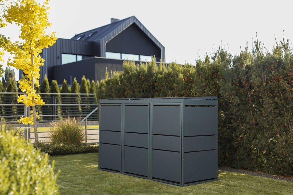 Zabudowa na kosze Top Box Obudowy koszy Osłony koszy 3x240L Premium