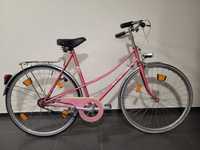 Rower miejski damski Hercules - retro vintage piękny różowy kolor