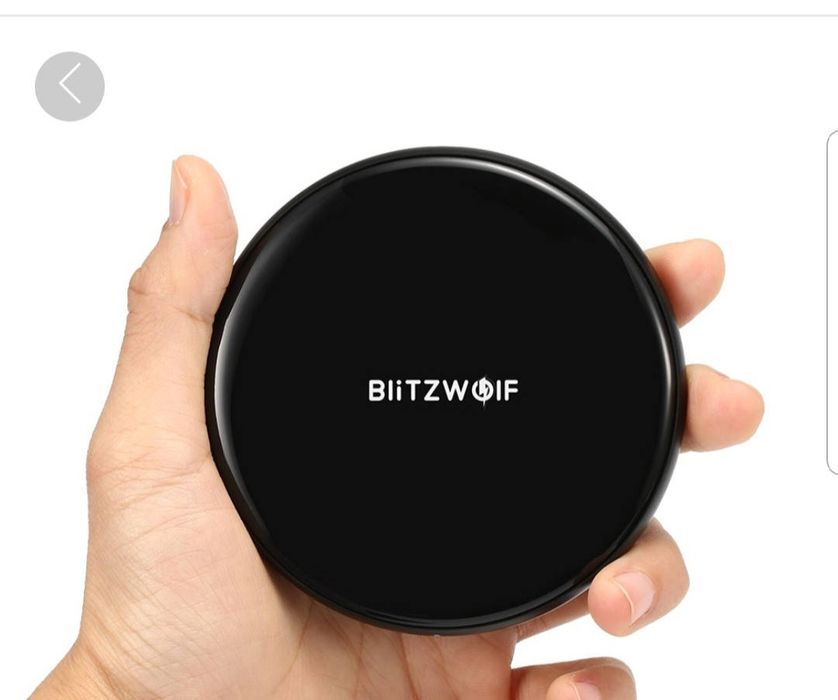 Бездротова зарядка Blitzwolf BW FWC3 для телефону samsung s7,s8,s9,s10
