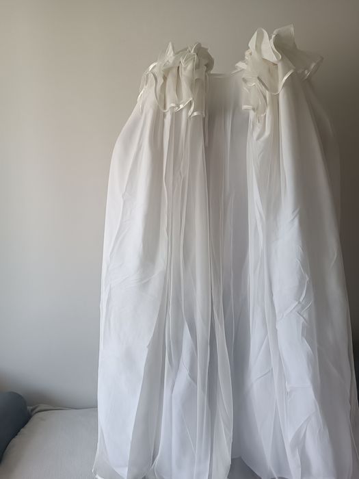 Nowy Baldachim podwójny tiul +materiał Feretti