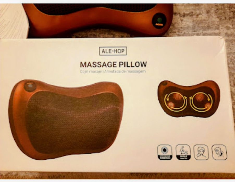 Almofada de massagem com infravermelhos, função de calor e movimentos