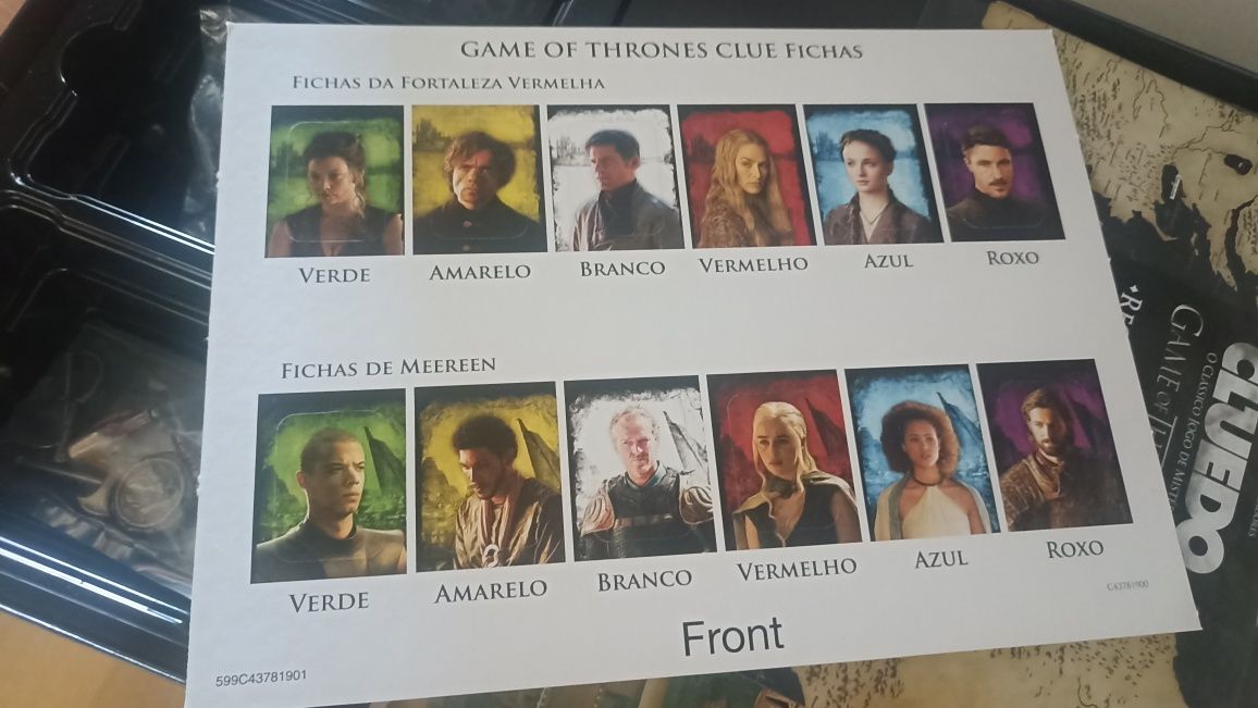 Jogo Cluedo Game of Thrones