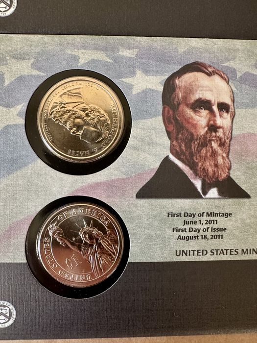 Набор монет + конвертов с монетами Американские призеденты США Proof