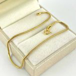 ZŁOTA bransoletka splot LINKA - ŻMIJKA PRÓBA 585 (14K) długość 18,5 cm