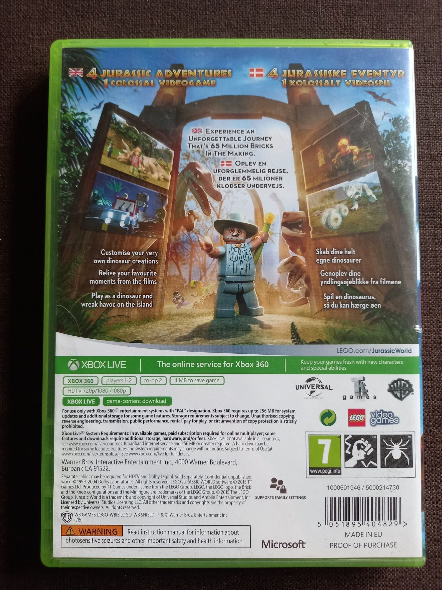 Gra Lego Park Jurajski na xbox 360 PL Jurassic World