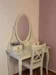 Conjunto Ikea toucador HEMNES + cadeira INGOLF