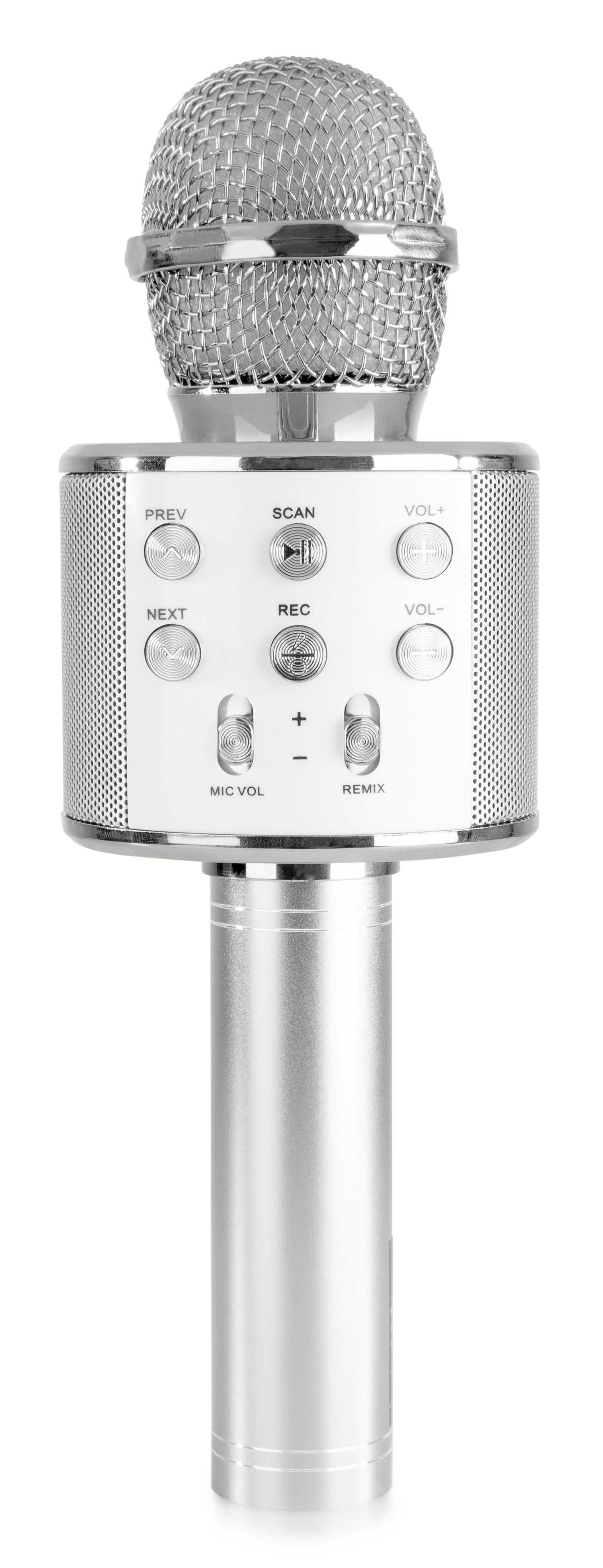 Mikrofon Karaoke z Bluetooth USB MicroSD Efekt zmiany głosu