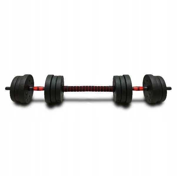 Hantle bitumiczne regulowane 2x10 kg z Łącznikiem zestaw gryfy talerze