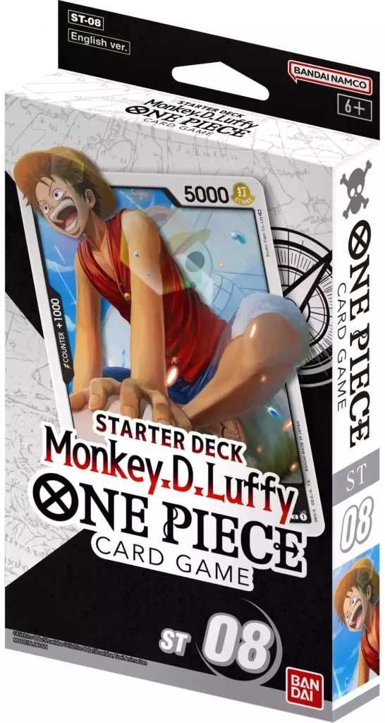 Cartas One Piece ST08 - Monkey D. Luffy Starter Pack com proteções