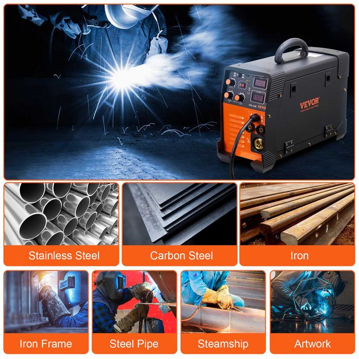 Сварочный аппарат 3-в-1 MIG/MMA/TIG 50-250 А (0,6 мм, 0,8 мм и 1 мм)