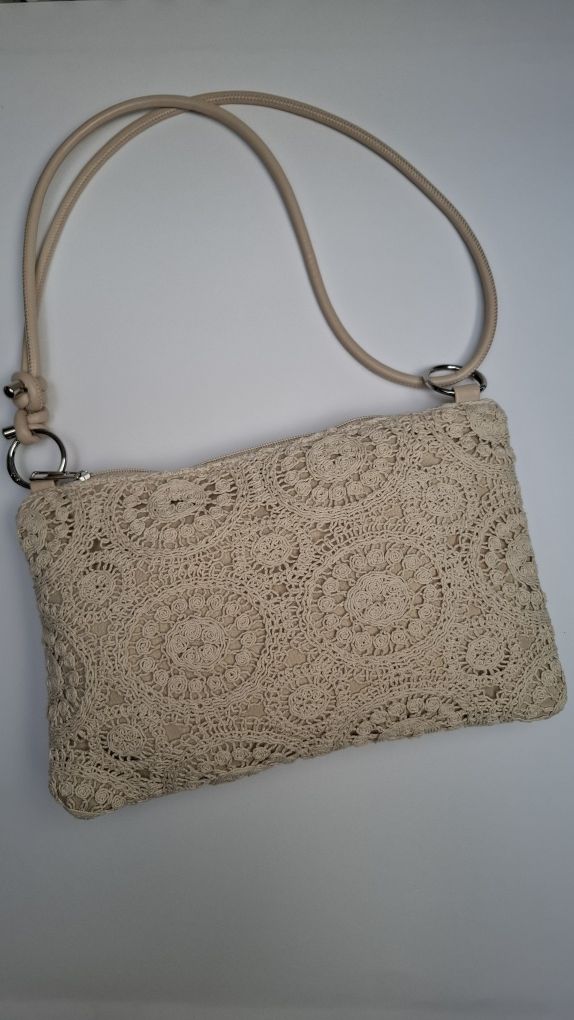 Torebka Ażurowa Crochet Beż