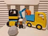 Lego Duplo ciężarówka i koparka gąsienicowa 10980