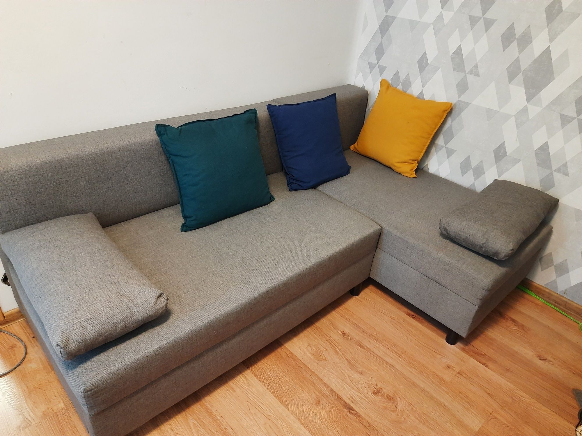 ANGSTA rozkładana kanapa z szezlongiem IKEA
