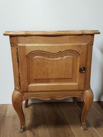 Barek ludwik szafka stolik nocny dębowy drewniany retro komoda konsola
