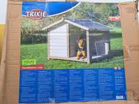 Casota para cão em madeira Trixie + Cama Curver Petlife + Jaula Outech