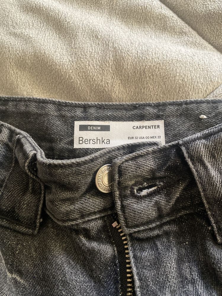 calças pretas bershka denim