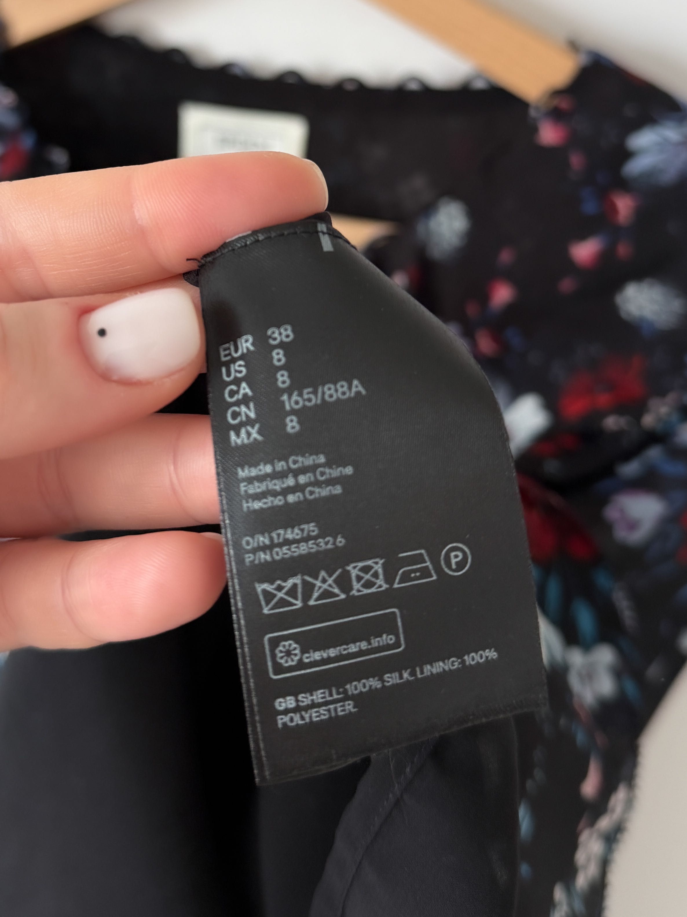 Erdem x H&M jedwabna bluzka w kwiatki falbanki coquette old money M