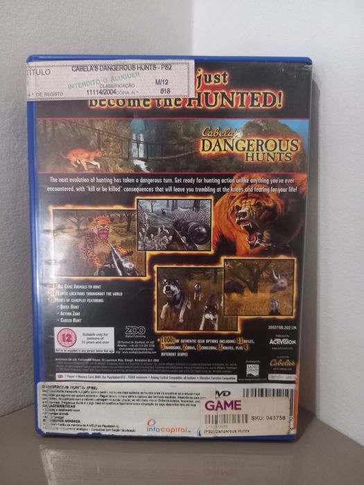 Jogo PlayStation2 Dangerous Hunts