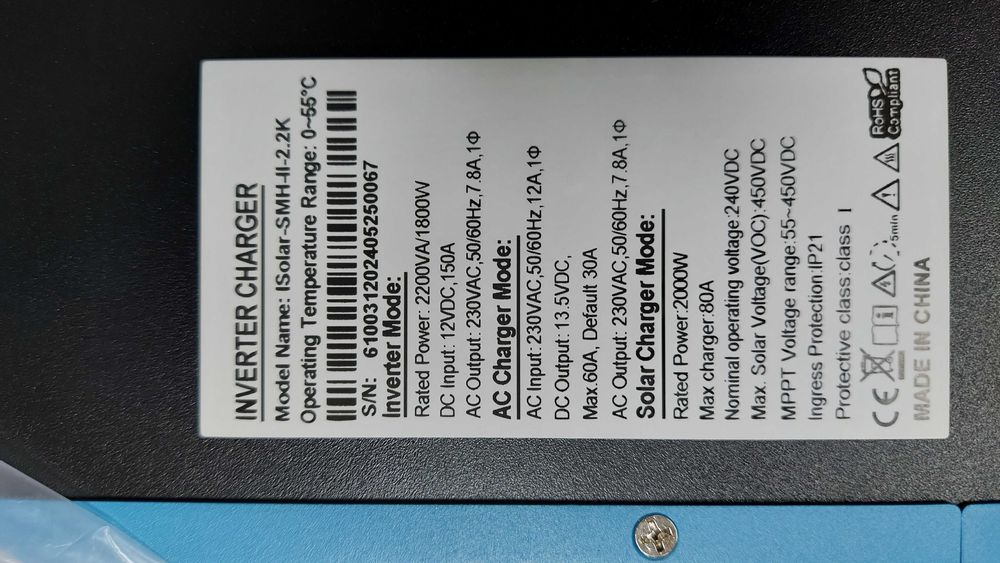 Solar hybrydowy falownik 12V AC 220V 2.2KW inwerter
990 zł