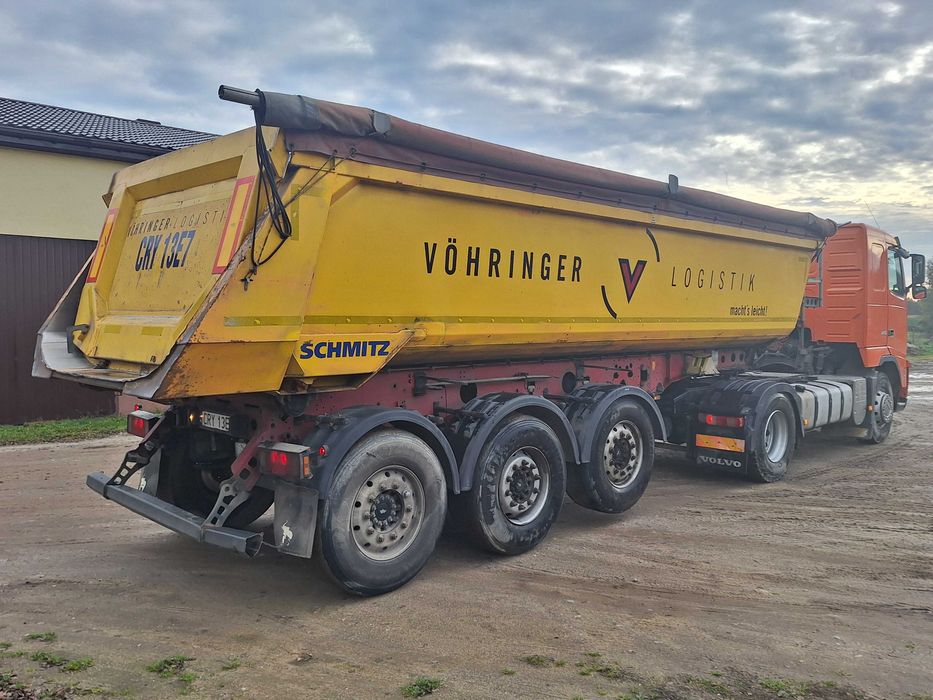 Naczepa schmitz stalowa wywrotka 5400 waga. Volvo fh