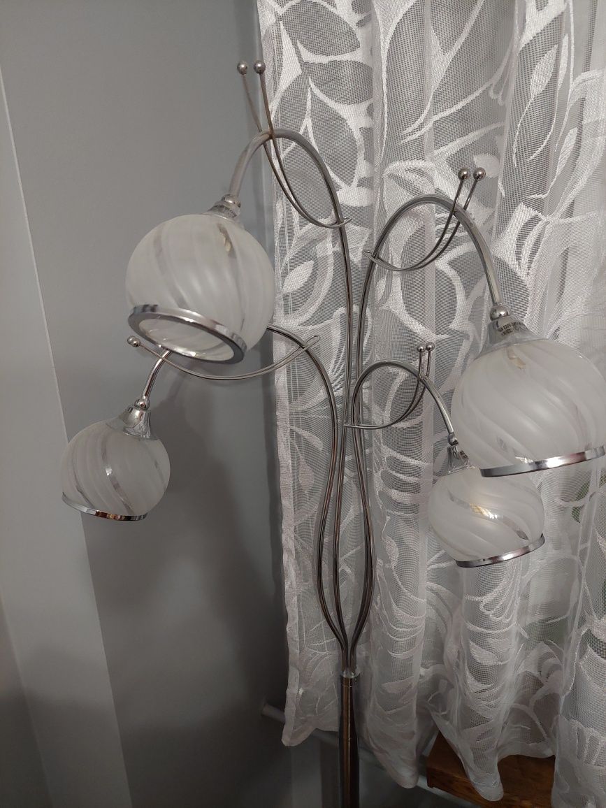 Lampa stojąca 4 klosze szkło jak Nowa