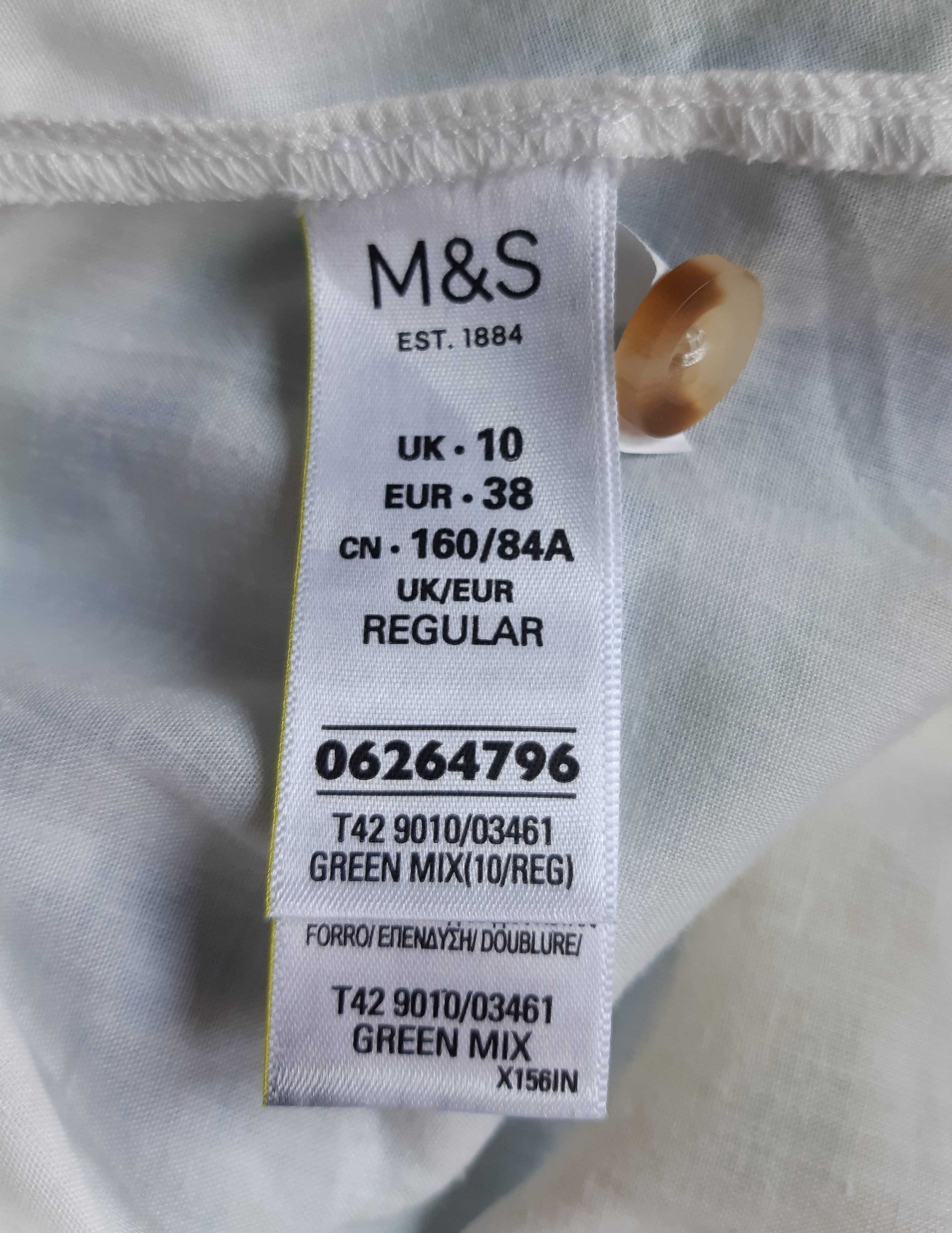 Натуральное платье в цветочный принт на пуговичках marks&spencer