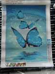 Obraz diamentowy antyrama dziecko dziewczynka motyl 30x40 cm kolorowy