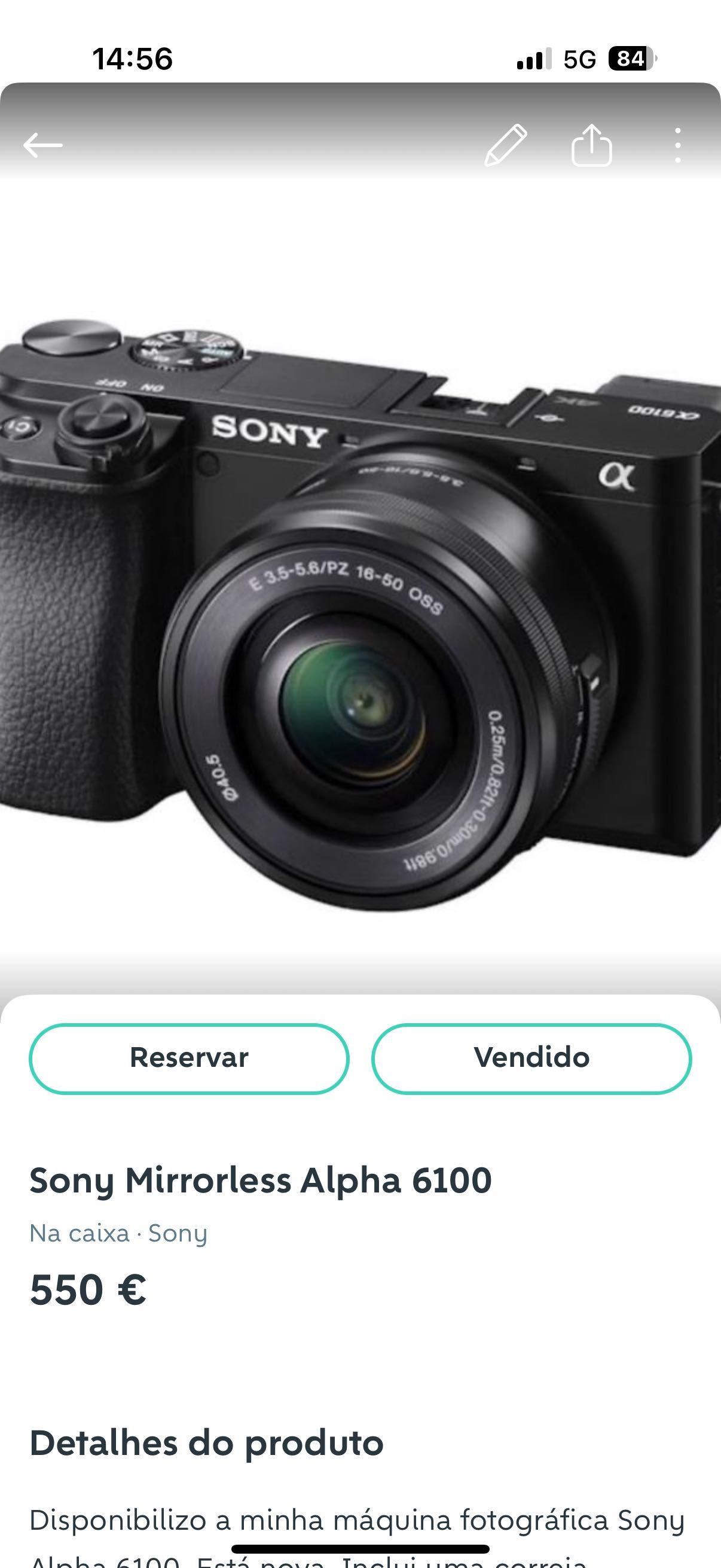 Sony Mirrorless Alpha 6100 nova