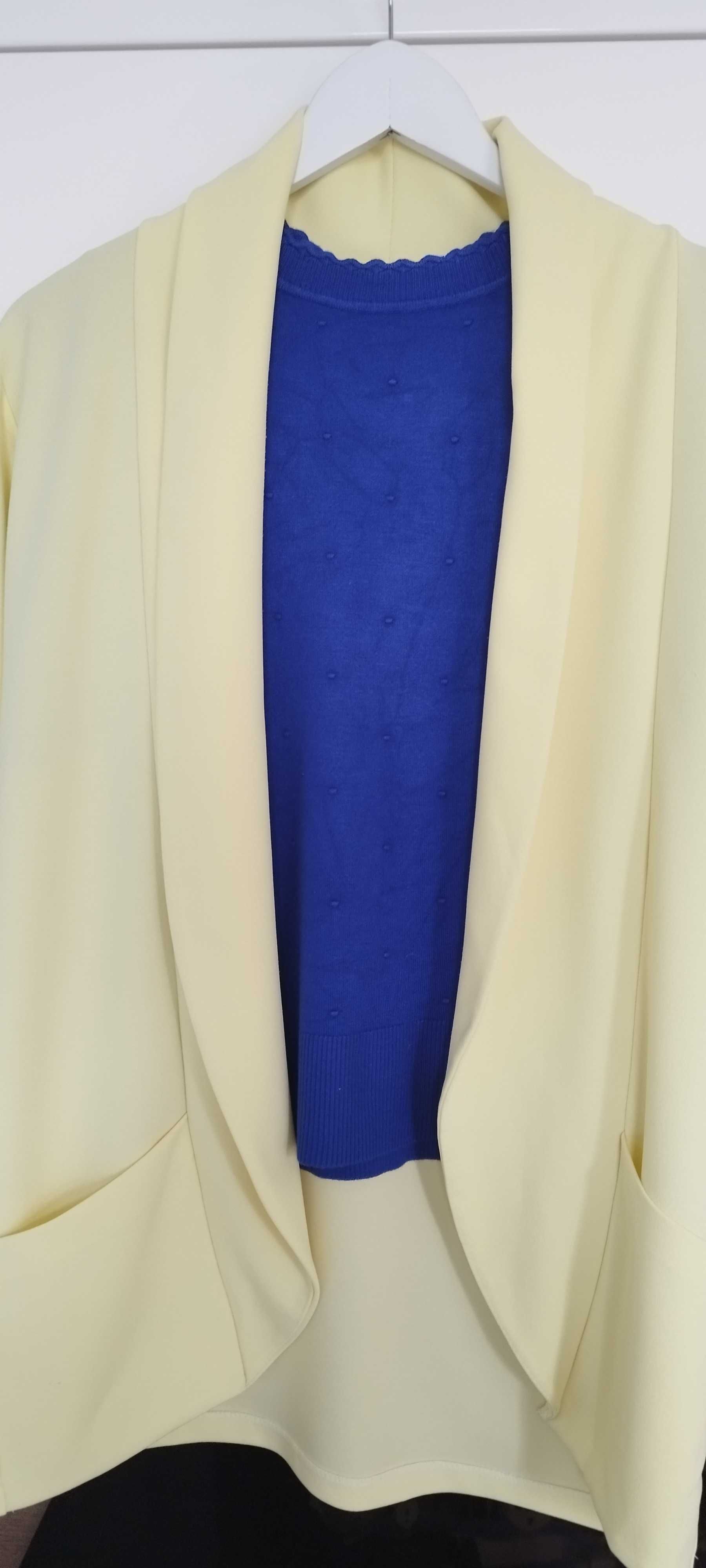 Żółty cardigan/ letni żakiet
