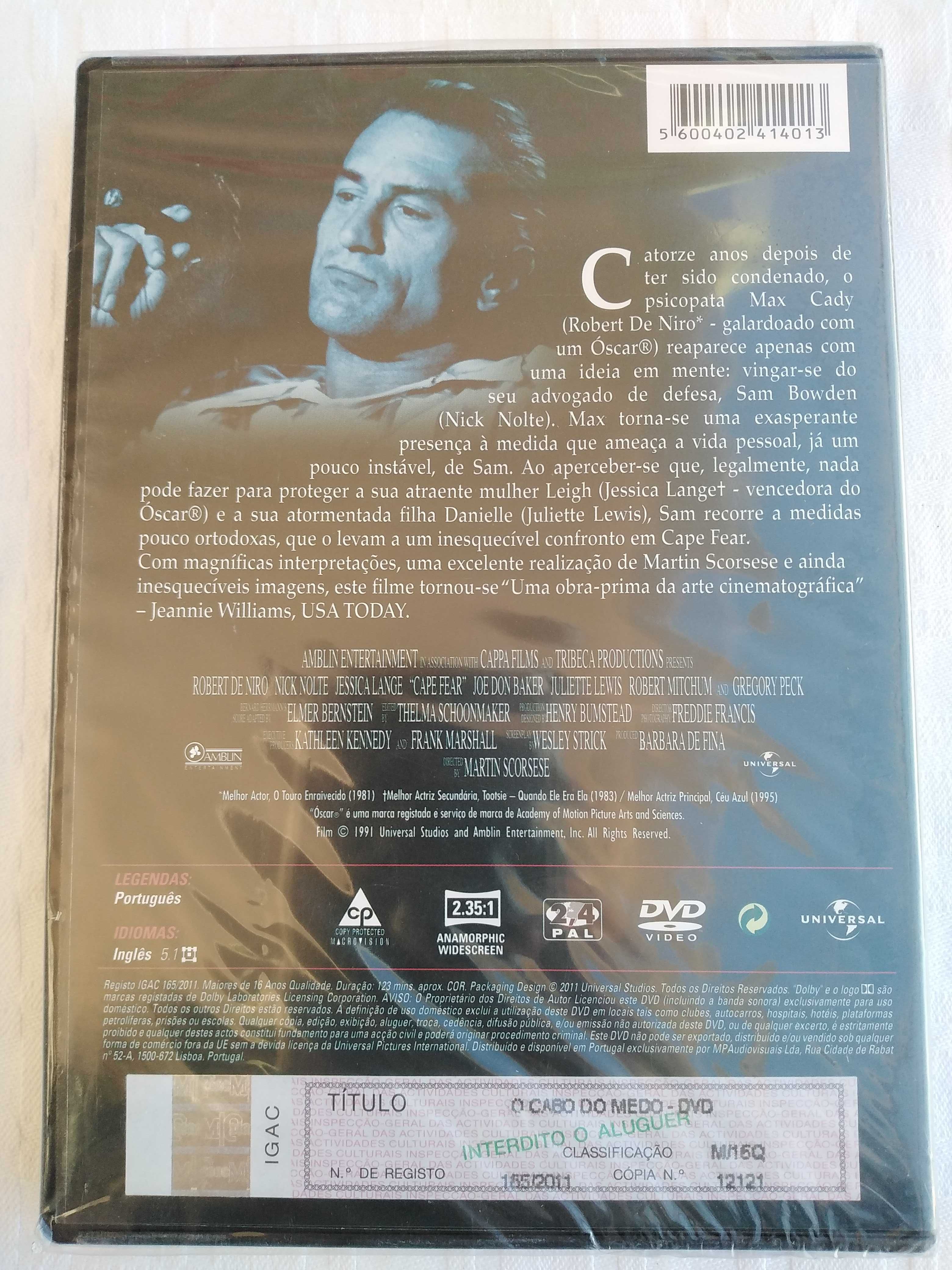 DVD, O Cabo do Medo, Selado