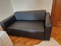 Sofa Hugo II czarna ekoskóra