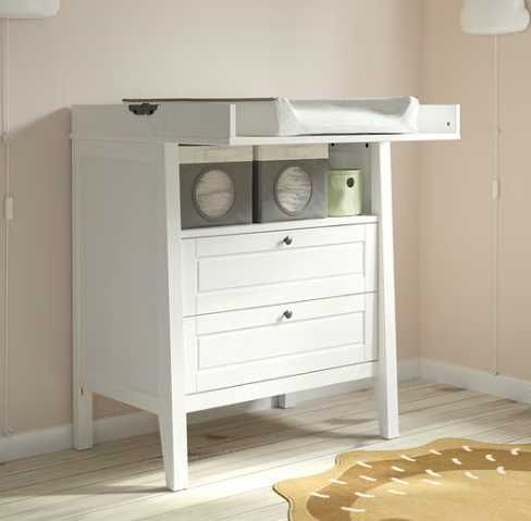 Trocador e cómoda, cor branco - IKEA