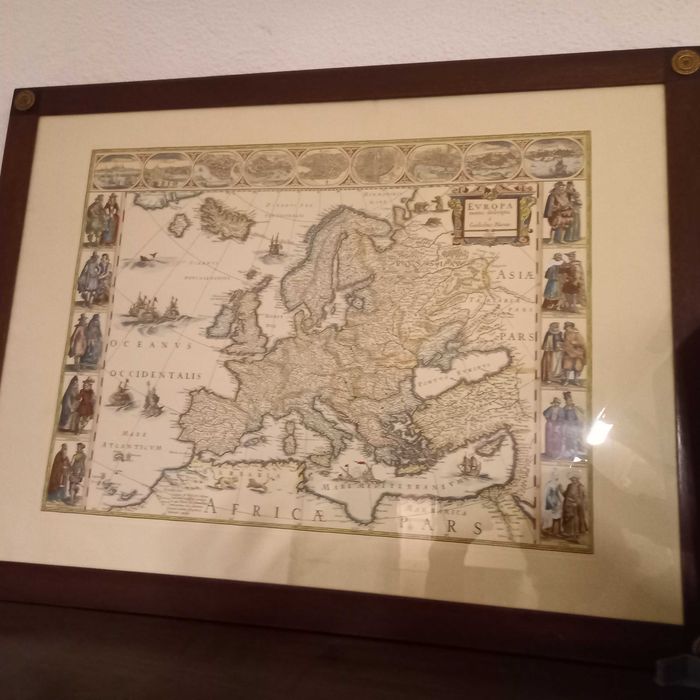 Gravura emoldurada  quadro antigo