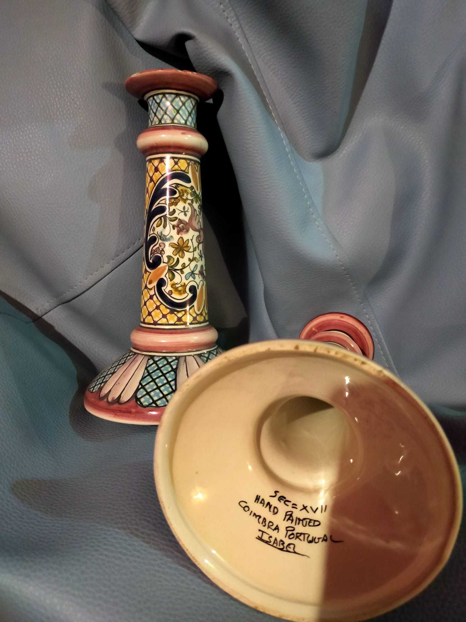 Conjunto Louça de Coimbra pintada a mão seculo XVII
