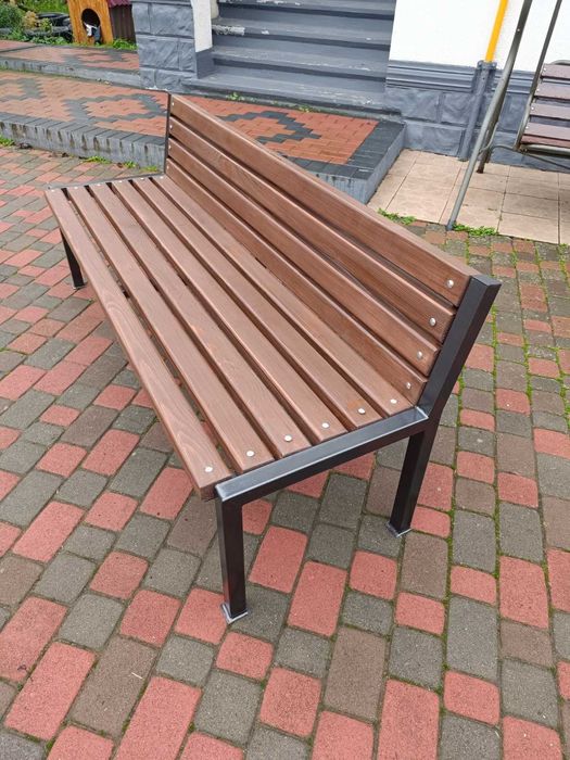 РОЗПРОДАЖ! Лавка лофт зі спинкою 2 м  /  Скамейка для парку, цвинтар