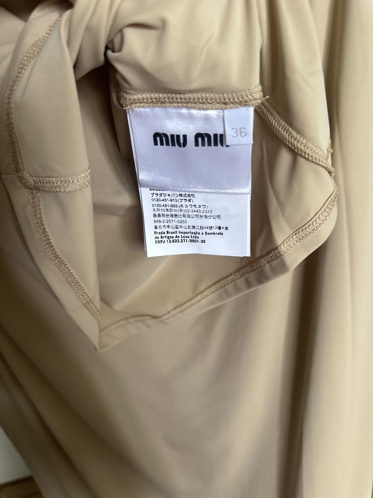 Miu miu костюм майка юбка шелк