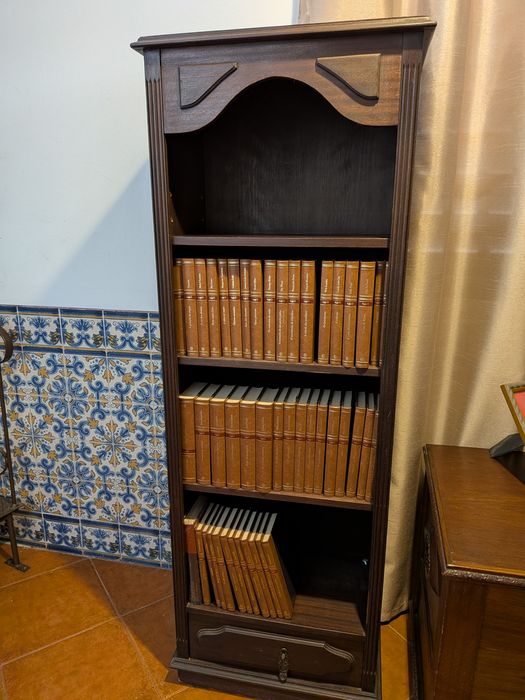 Movel de entrada madeira (livros incluídos)