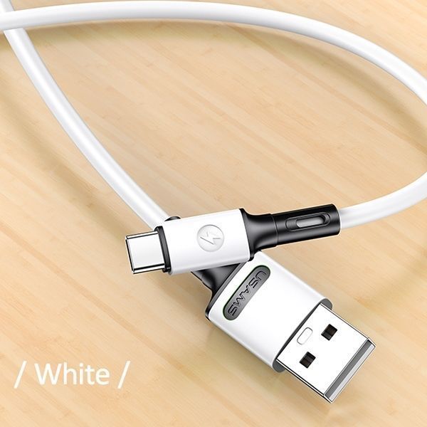 Kabel Usams U52 USB-C 2A Fast Charge 1M Biały, Szybkie Ładowanie