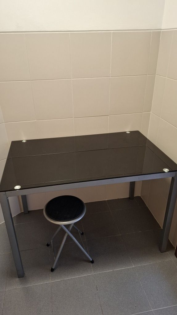 Mesa cozinha vidro mas leve