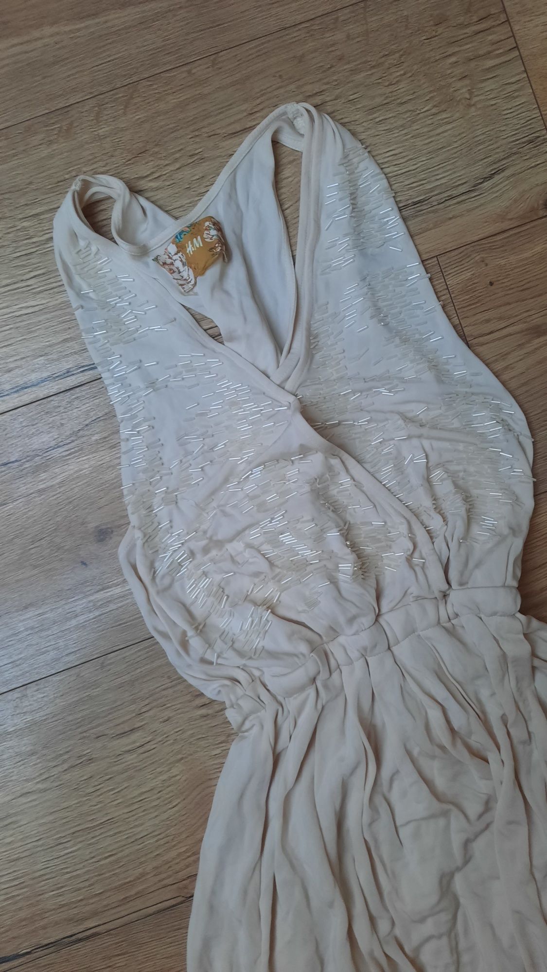 Maxi sukienka hm z rozporkiem boho M L