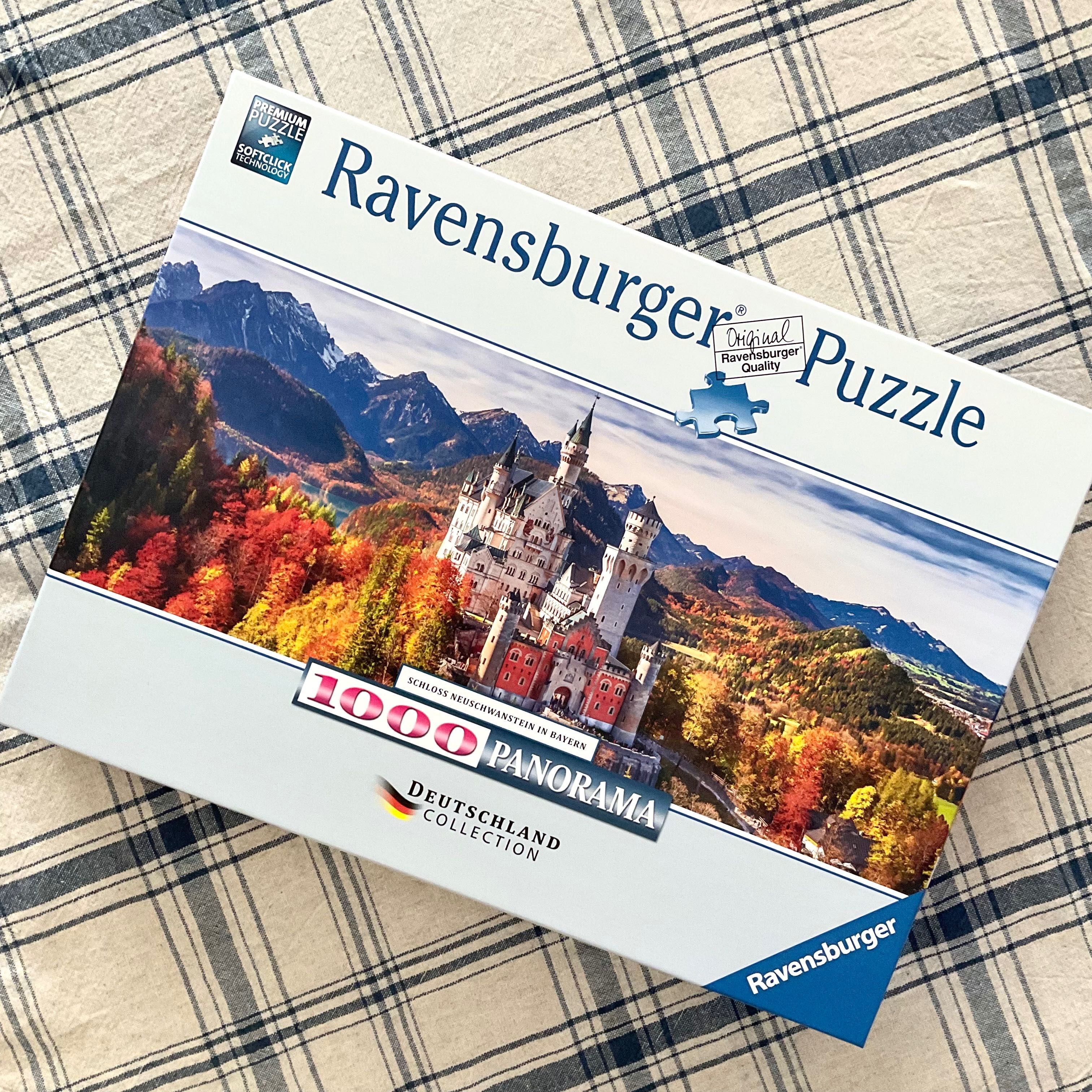 Puzzle Ravensburger 1000 części zamek Neuchwanstein raz układane