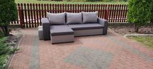 Sofa GRAND z pufami w boczku od producenta. Dowolna kolorystyka !