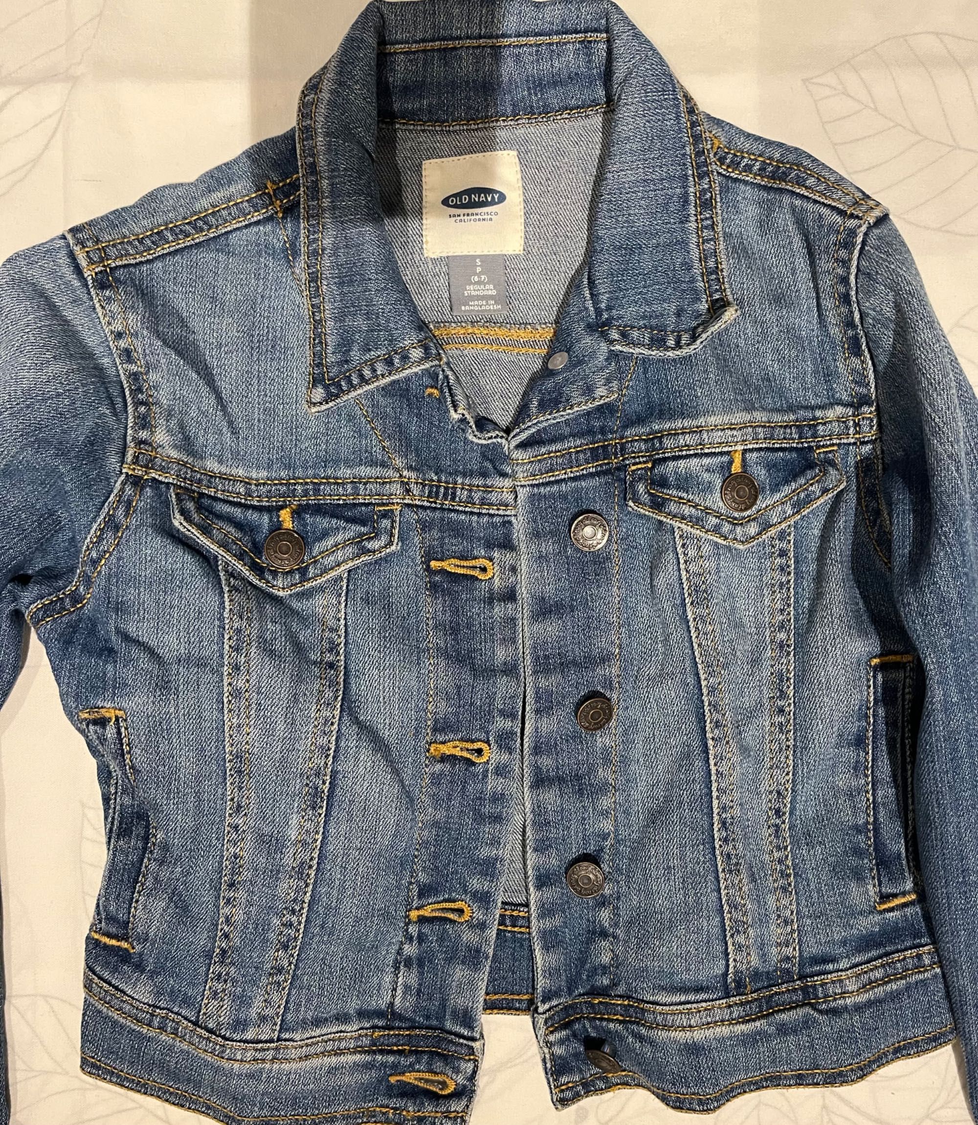 Kurtka jeansowa denim dziewczęca Old Navy rozm S 6-7 lat