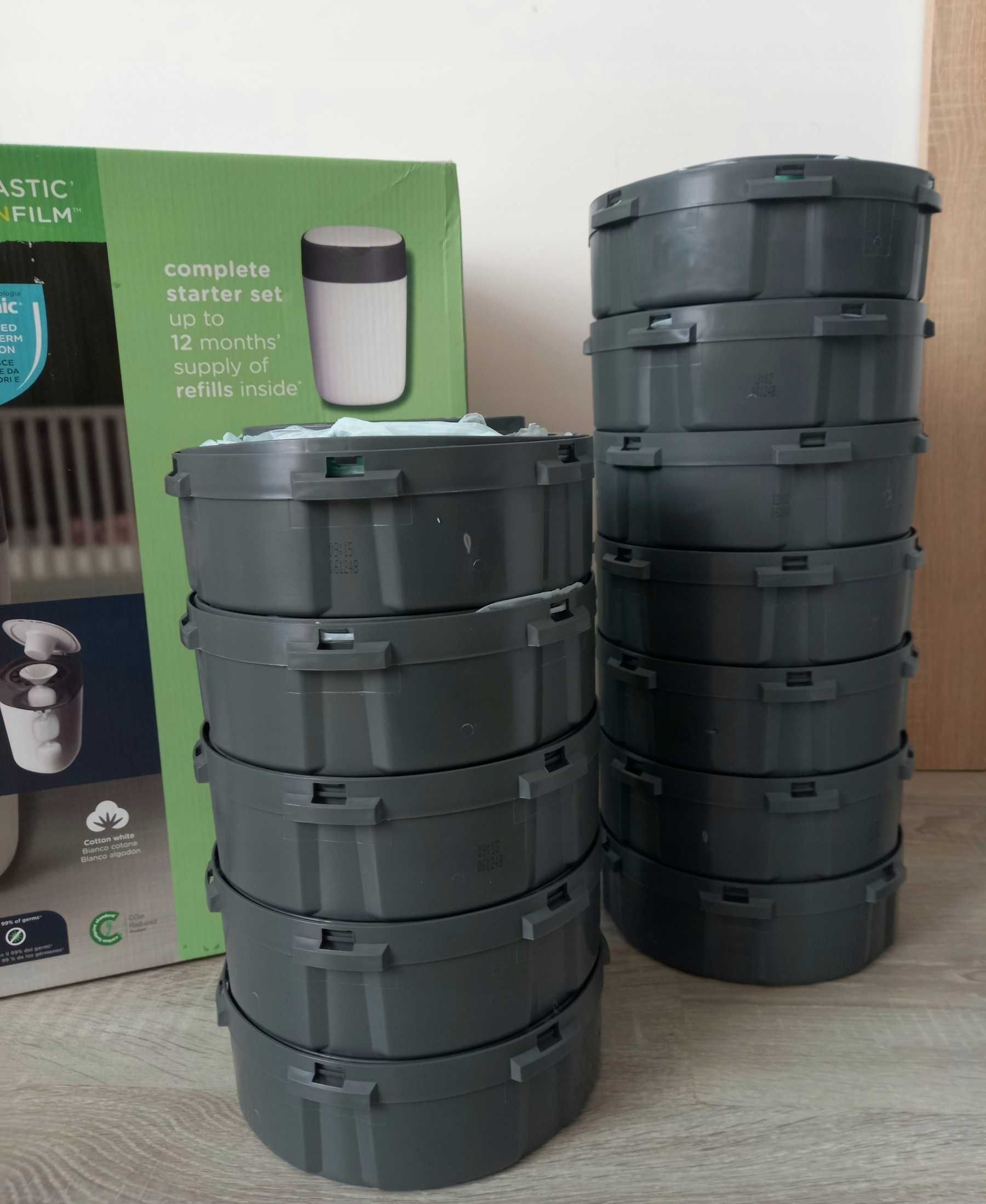 NOWY Kosz na pieluchy Tommee Tippee Twist & Click + 12 wkładów