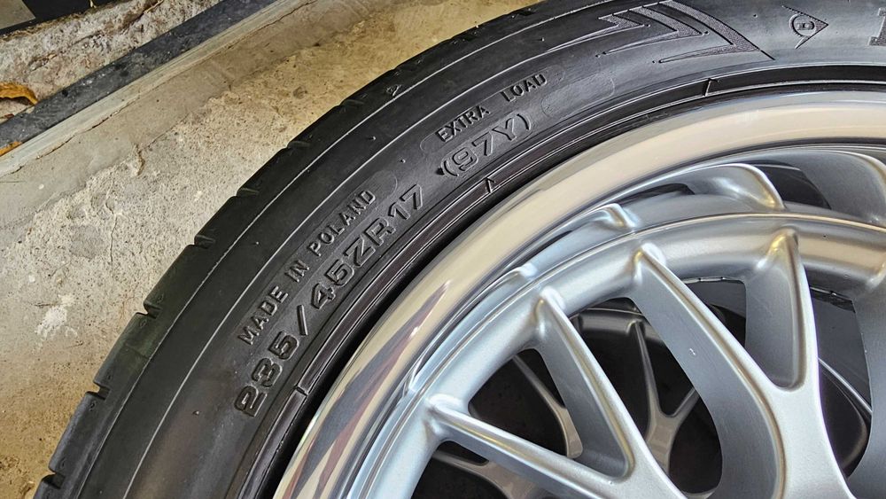 Rondell 0058 5x120, 17x8.5 po renowacji, poler rant, Dunlop Sport Maxx