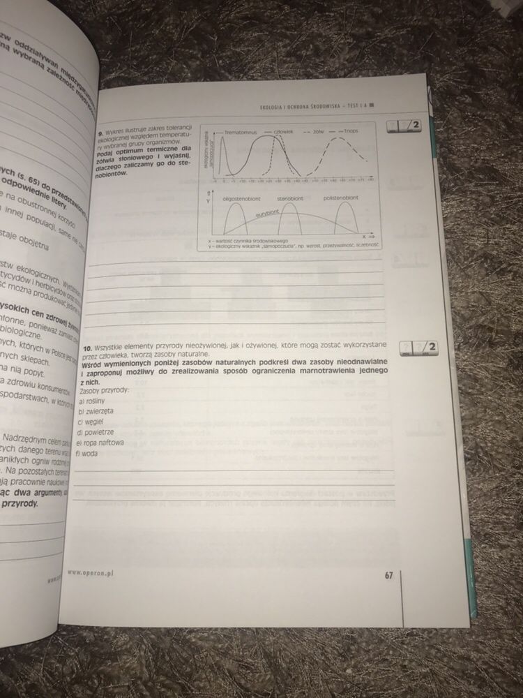 Biologia testy dla ucznia nowa matura 2005