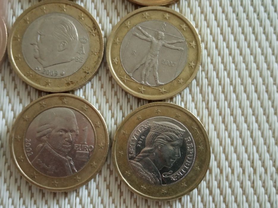 Монета 1Евро, 1Євро,2 євро 1998-2019р..1Euro,2 Euro 1-50 евроцент